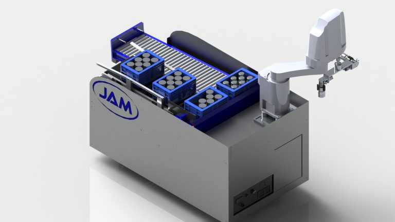 JAM stellt auf der SPS in Nürnberg kompakte Robotertechnik zur Bestückung von Werkzeugmaschinen vor